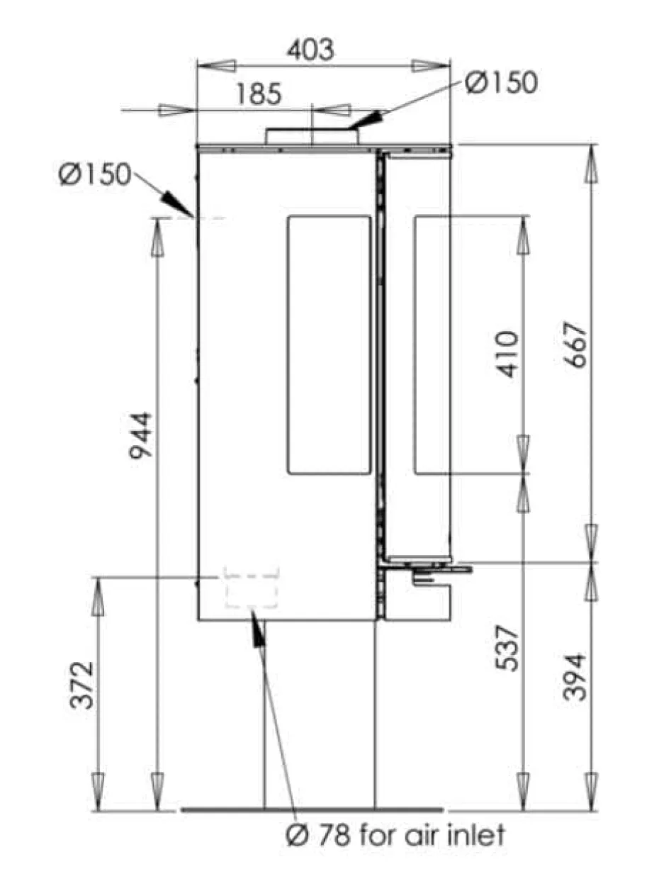Aduro 22.3 Lux pidestall peisovn