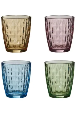 Aida Mosaic fargede vannglas 4pk