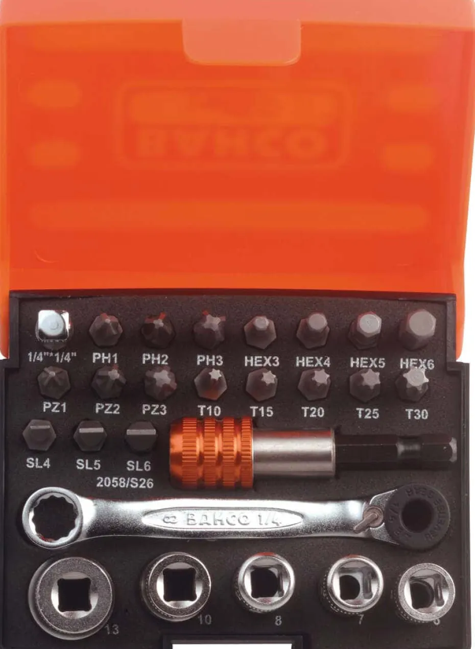 Bahco 2058/S26 bits-skrallesett