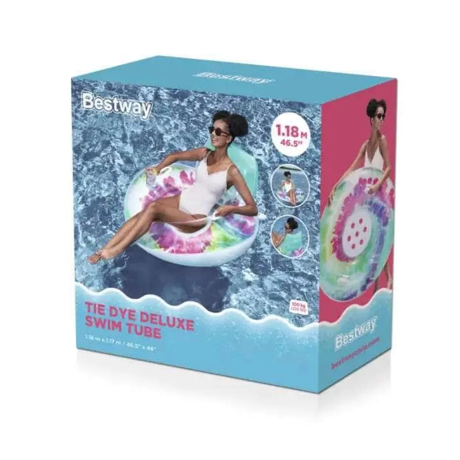 Bestway® Tie Dye Deluxe Swim Tube loungestol
