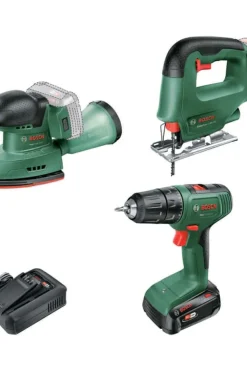 Bosch Easy drill, stikksag og multisliper m/batteri