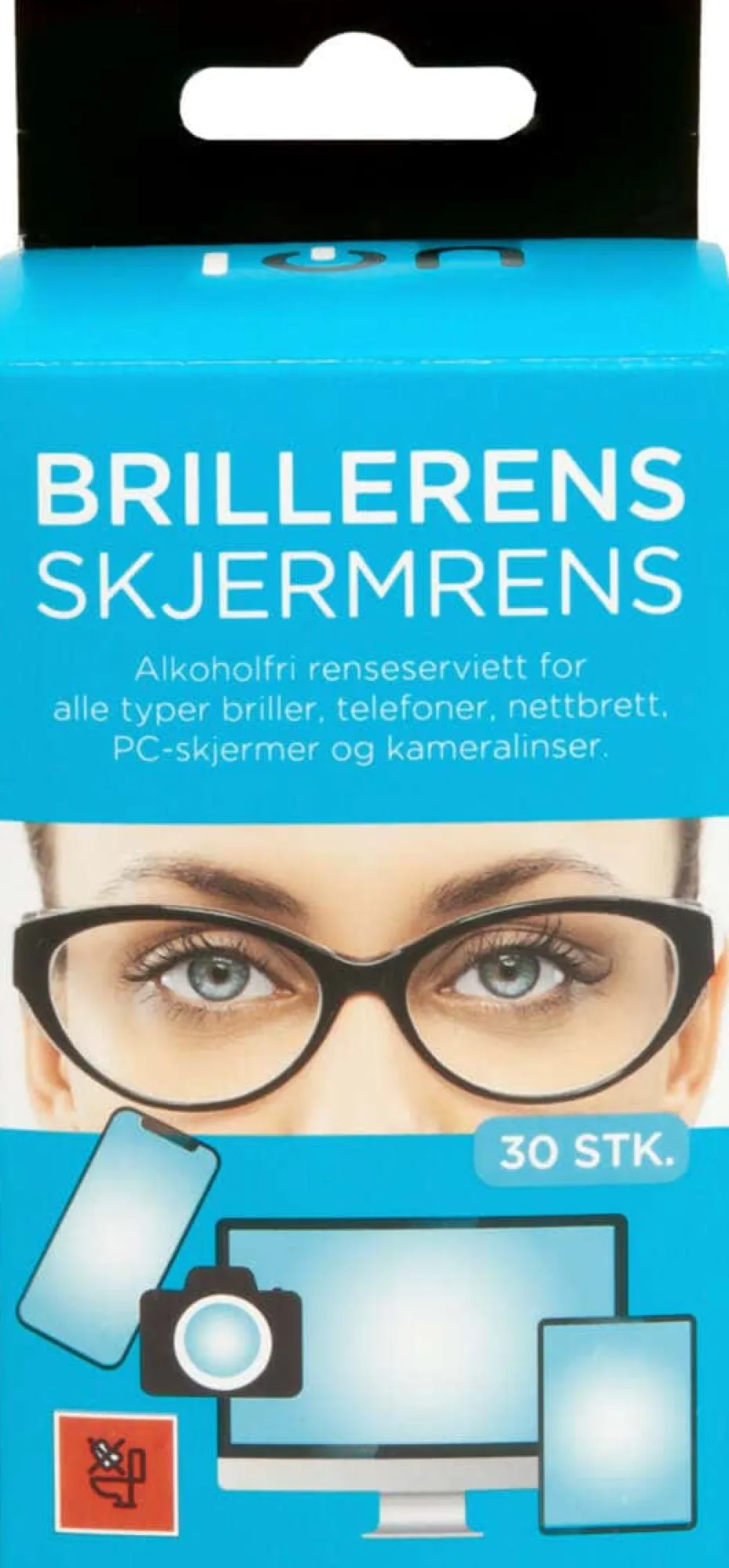 Brillerens/skjermrens 30pk