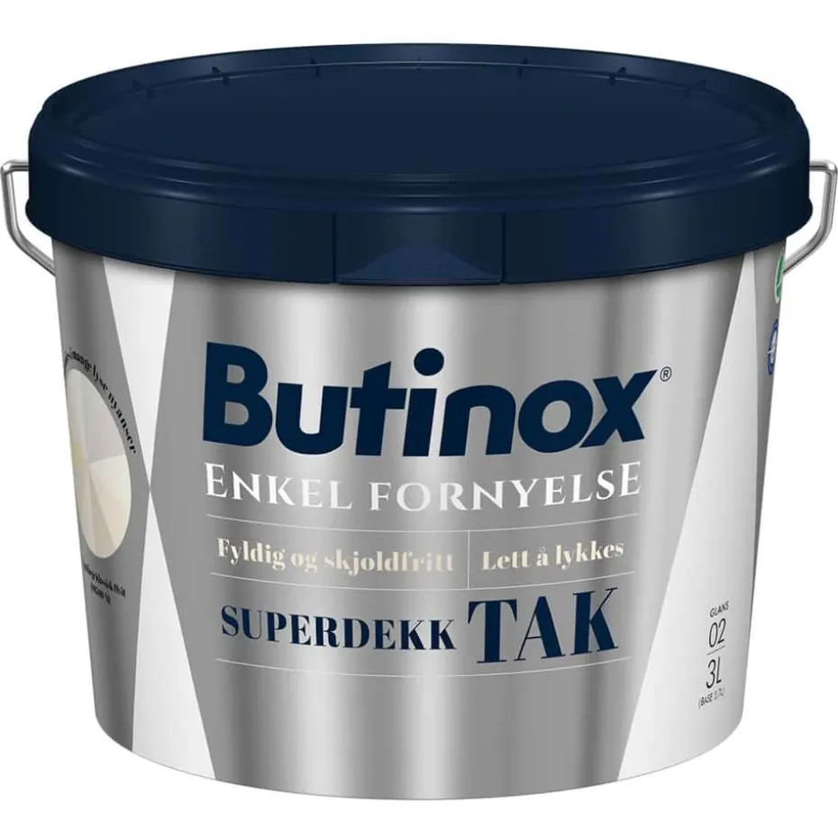 Butinox Superdekk Tak 02/helmatt interiørmaling