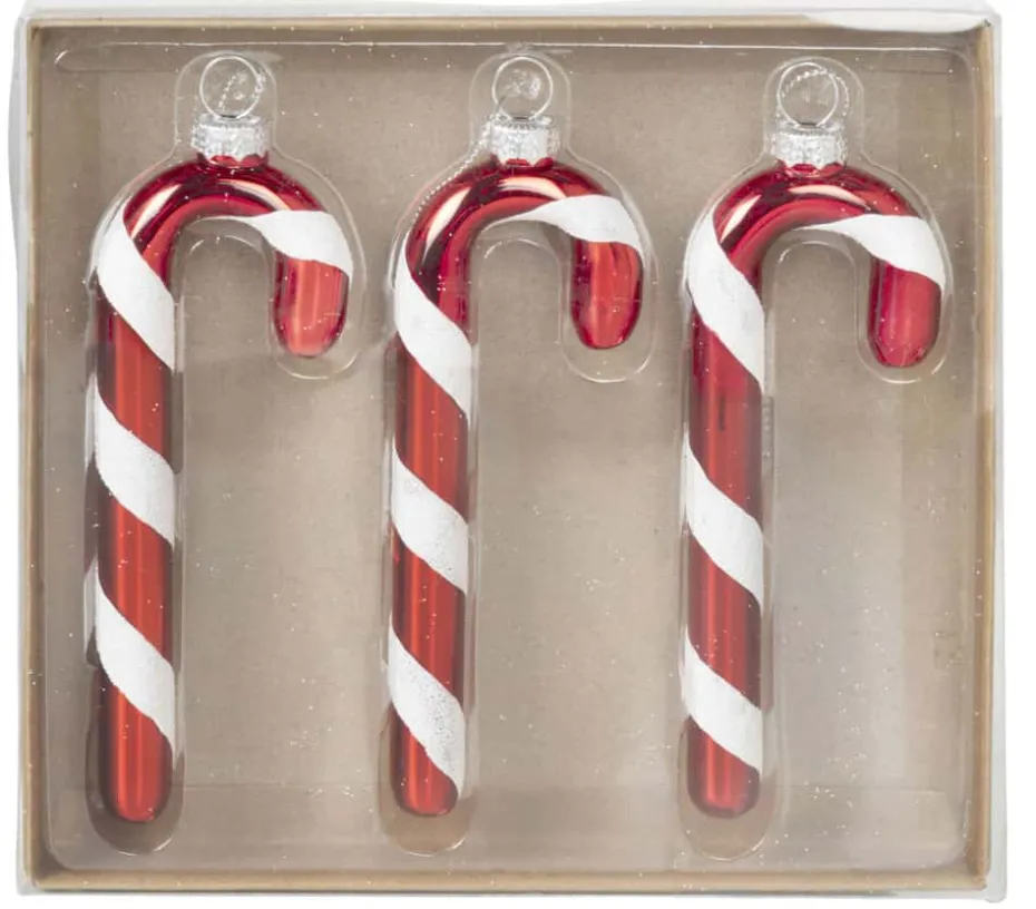 Candy cane juletrepynt, 3pk