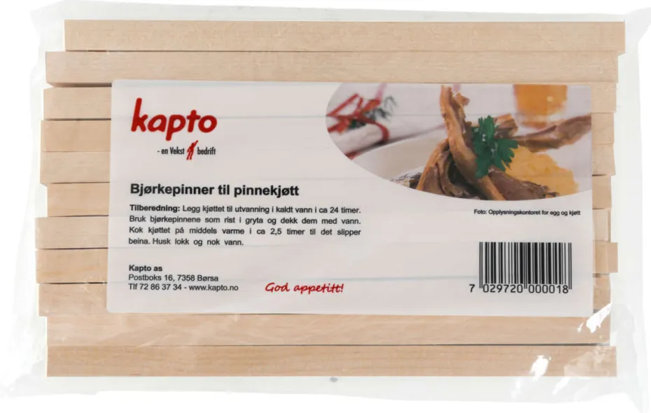 Capto bjørkepinner til pinnekjøtt 20 stk