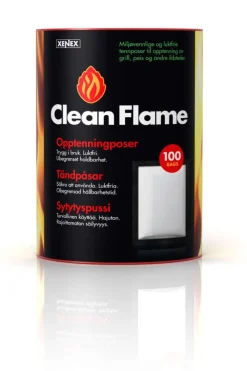 CleanFlame opptenningsposer 100 stk i tønne
