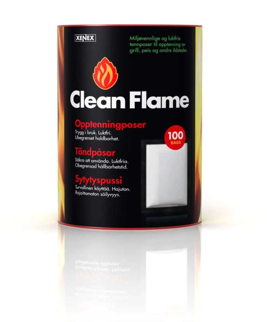 CleanFlame opptenningsposer 100 stk i tønne