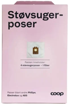 Coop EP støvsugerposer 4-pk til Philips/Electrolux/AEG