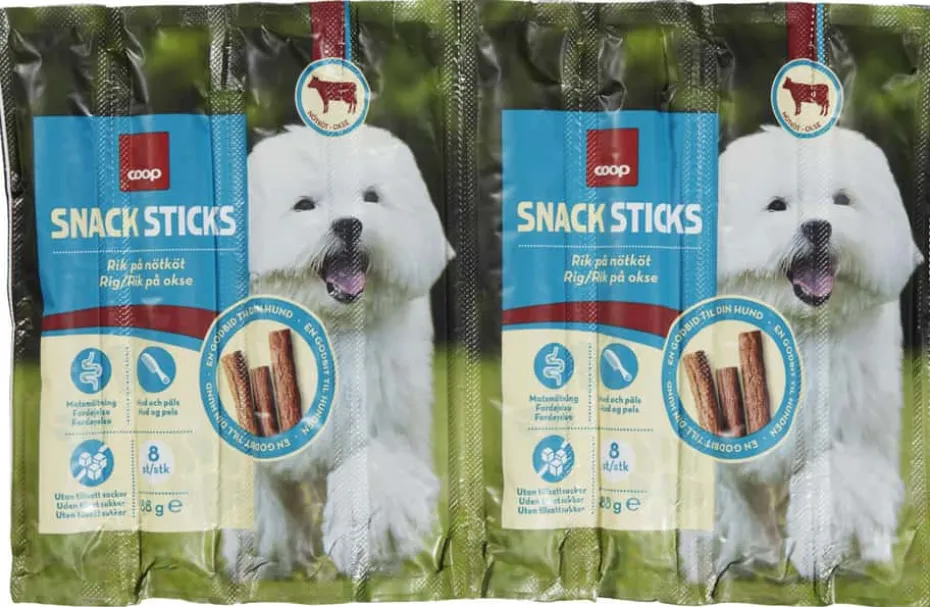 Coop Hund Snack Sticks Biff 88g