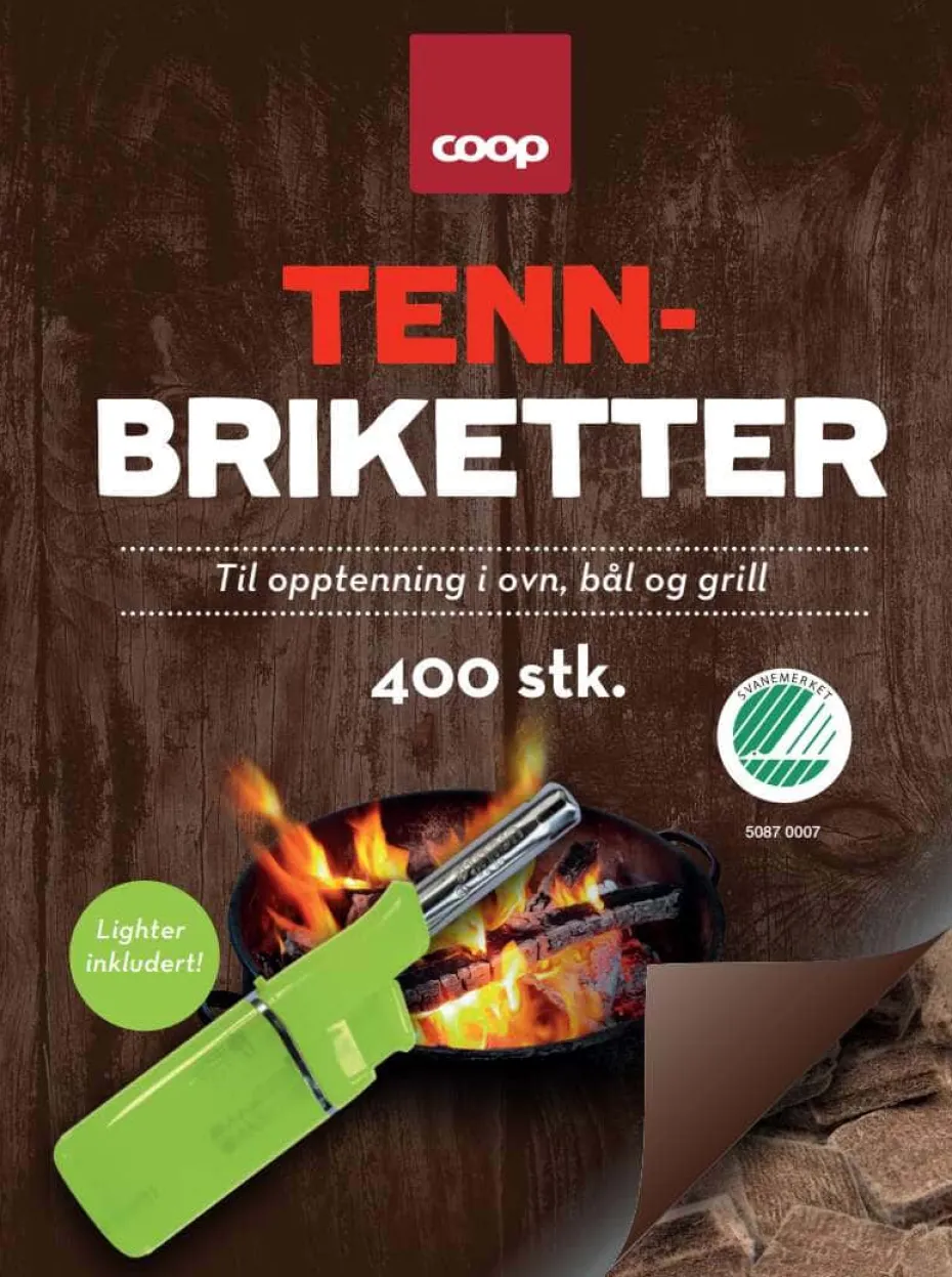 Coop tennbriketter m/lighter 400stk