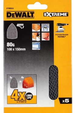 DeWalt DTM8553 slipepapir Mesh 5-pk