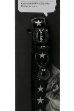 Dogman Kattehalsbånd Star Svart 10mm