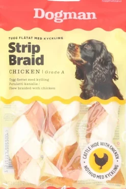 Dogman Kylling Strip Braid 3pk