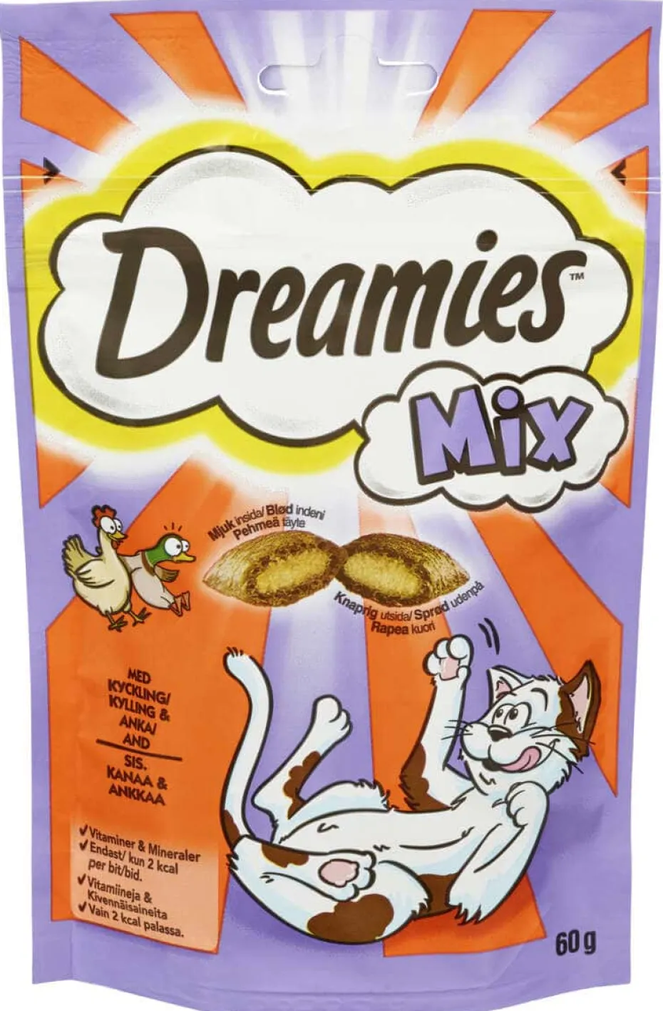 Dreamies Mix Kylling & And 60g