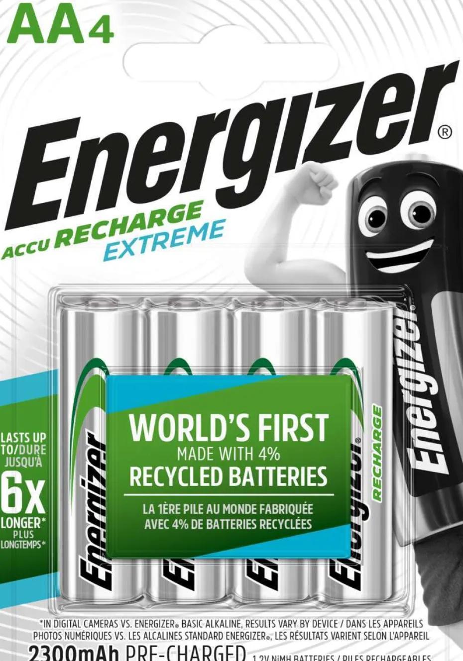 Energizer® AccuRecharge Extreme batterier