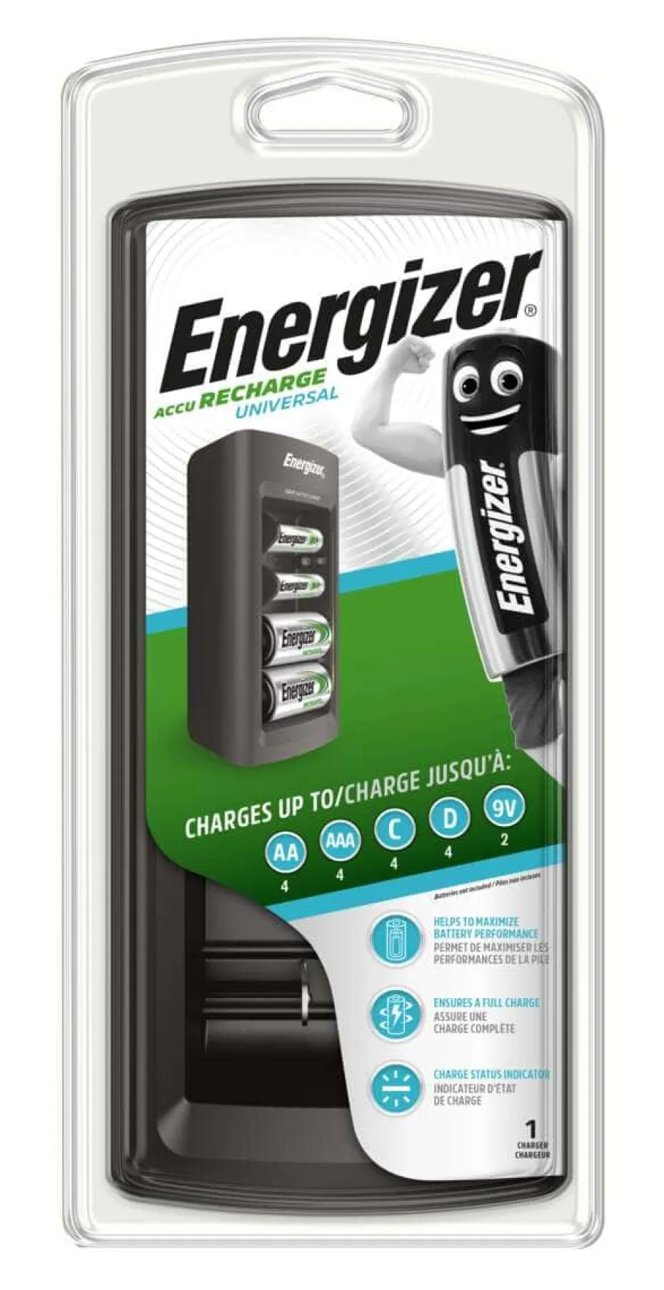 Energizer® AccuRecharge Universal batterilader