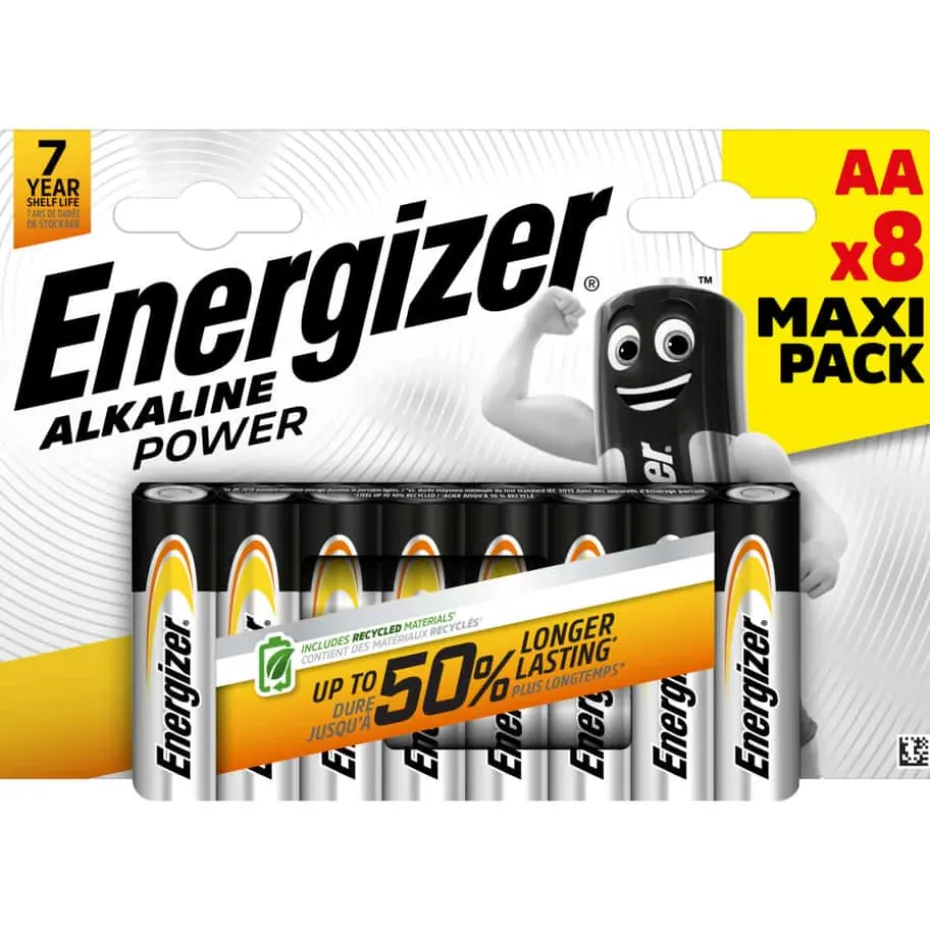 Energizer® Alkaline Power AA batteri 8-pk