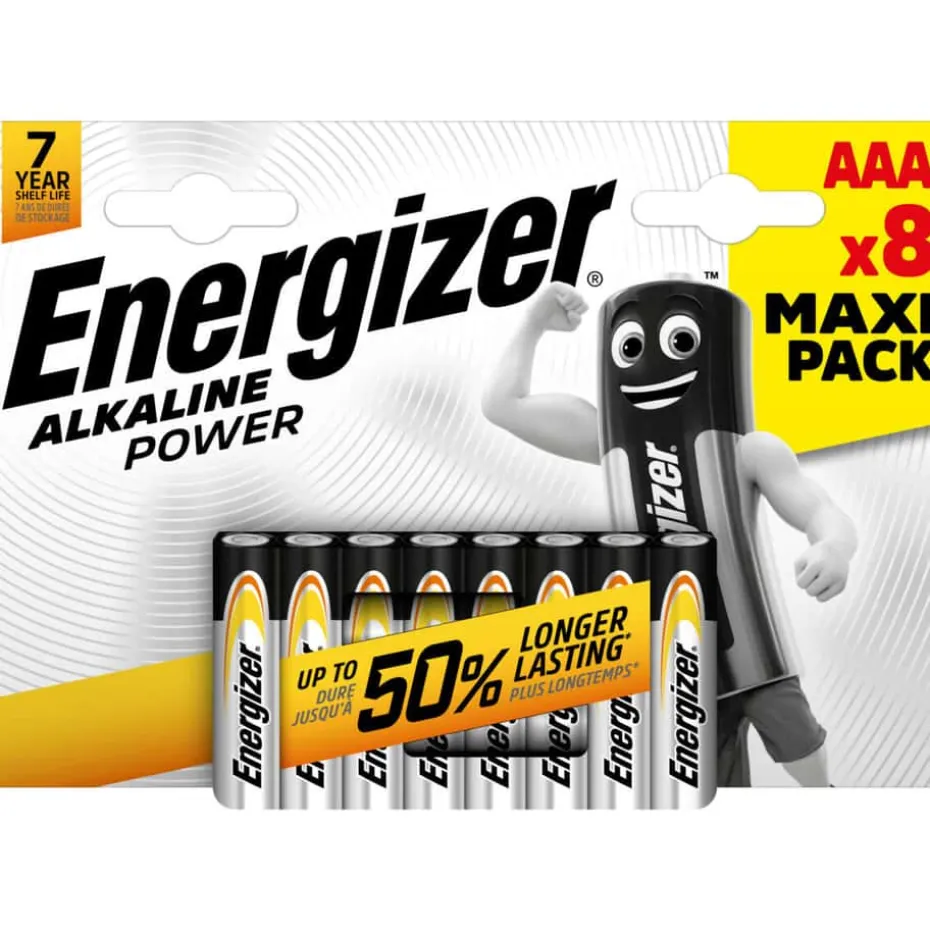 Energizer® Alkaline Power AAA batteri 8-pk