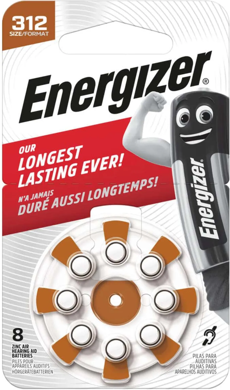 Energizer® høreapparatsbatterier 312