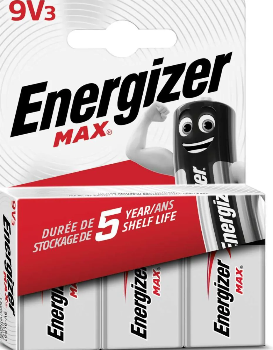 Energizer® MAX® 9V batterier 3 pk.