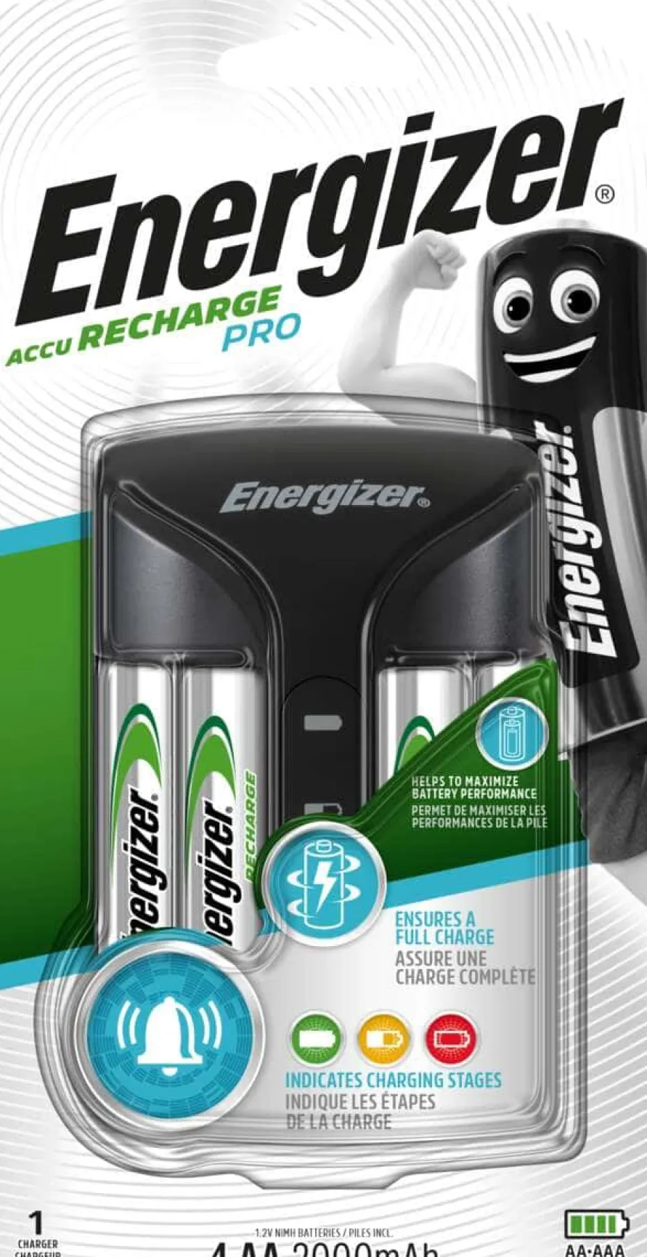 Energizer® Accu Recharge Pro batterilader 2000 mAh