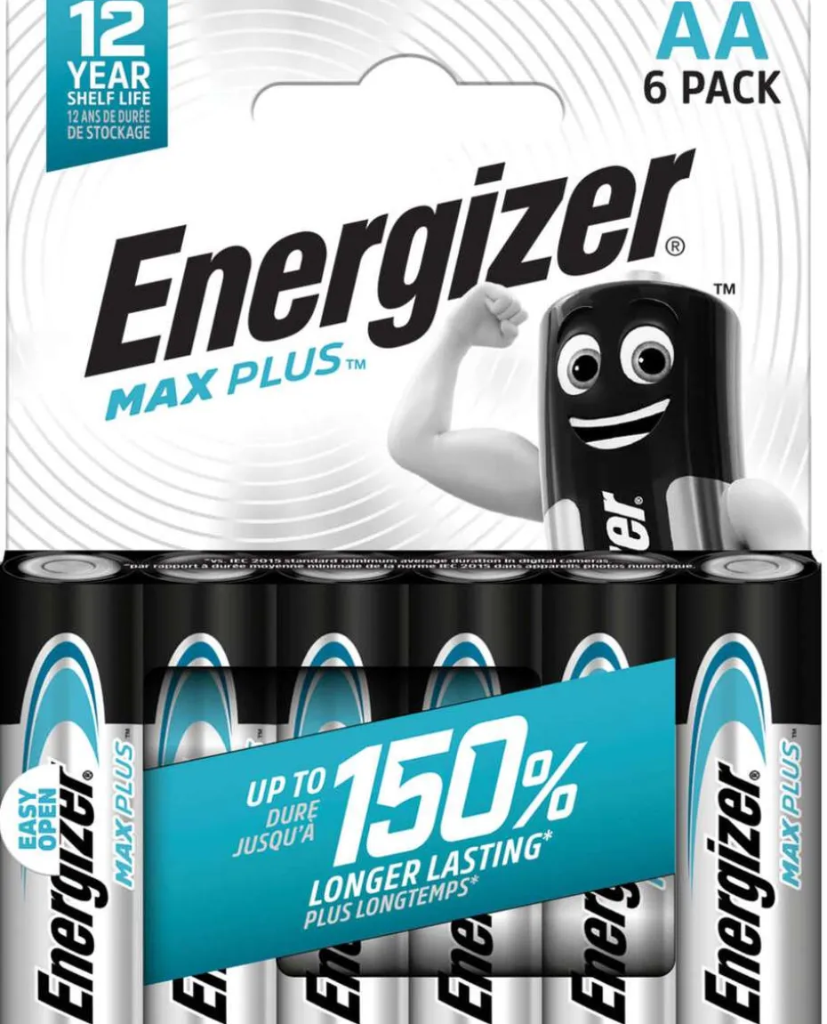 Energizer® Max Plus AA-batterier 6pk