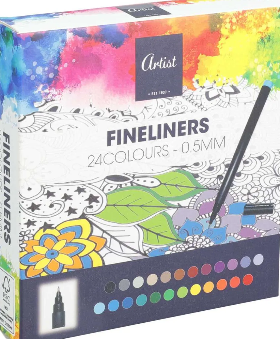 Fineliners tusjer 24pk