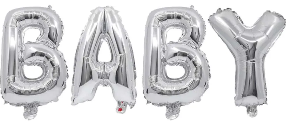 Folieballong Baby banner L: 110 cm