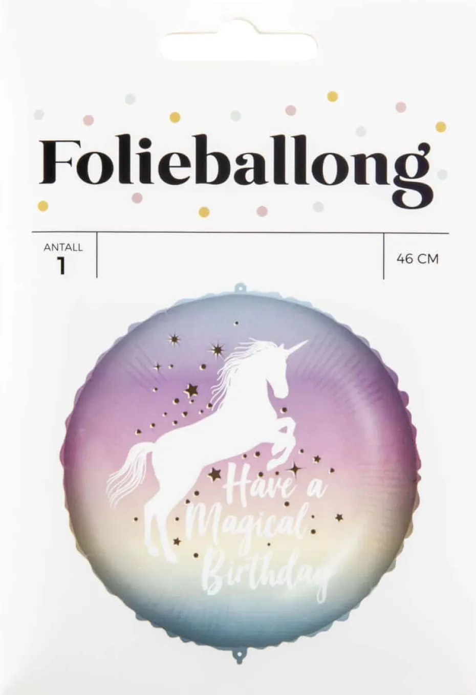 Folieballong Happy Birthday ø: 46 cm