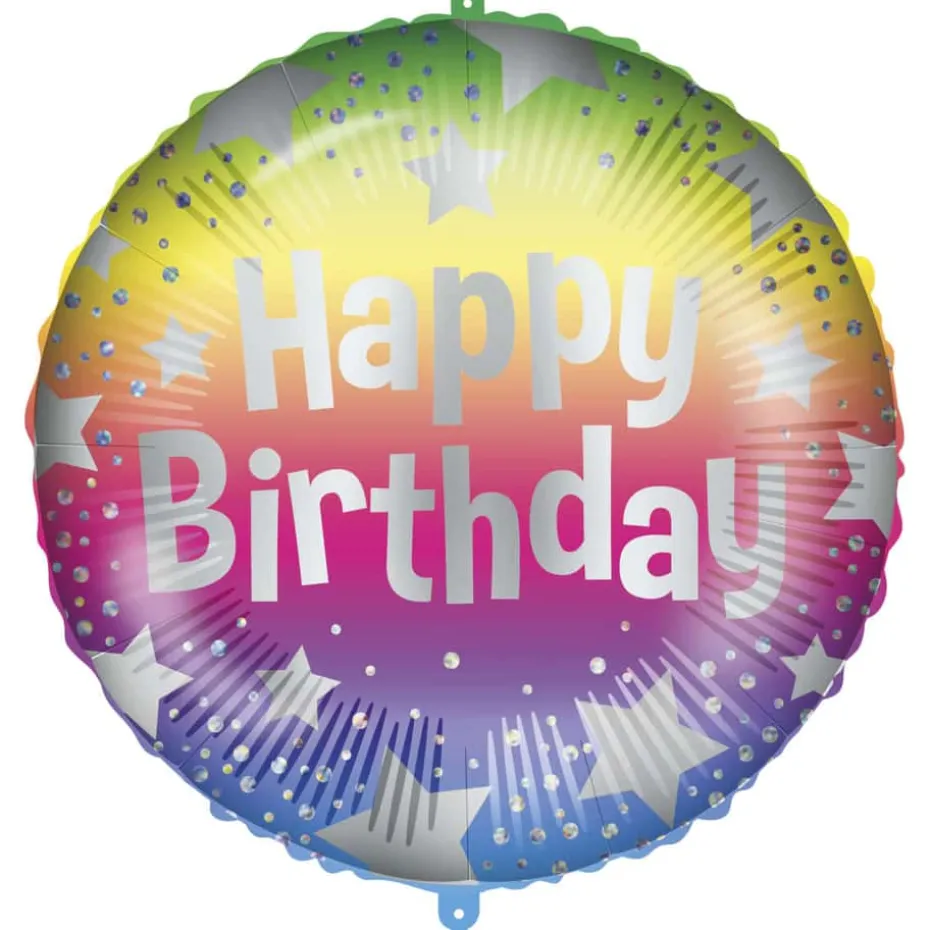 Folieballong Happy Birthday ø: 46 cm
