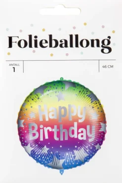 Folieballong Happy Birthday ø: 46 cm