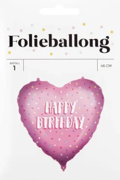 Folieballong Happy Birthday ø: 46 cm
