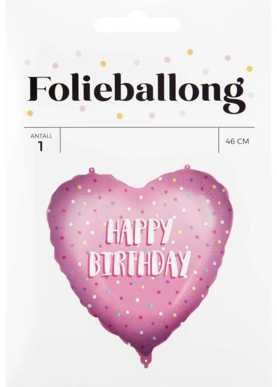 Folieballong Happy Birthday ø: 46 cm