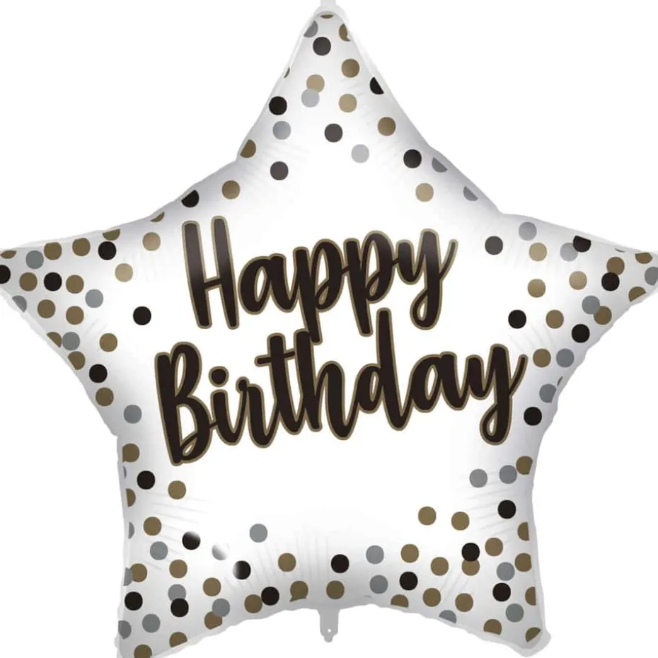 Folieballong Happy Birthday ø: 46 cm