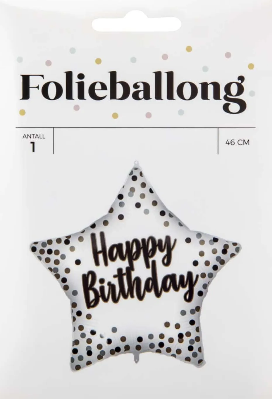 Folieballong Happy Birthday ø: 46 cm