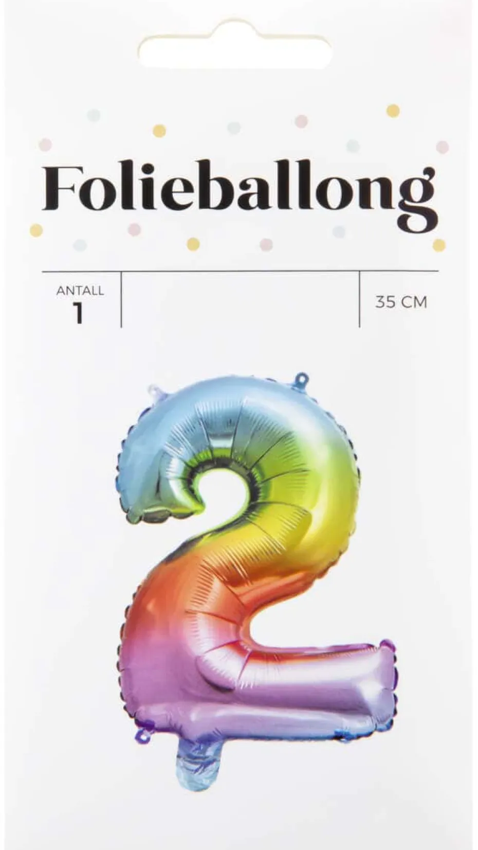 Folieballong Regnbue H: 35 cm