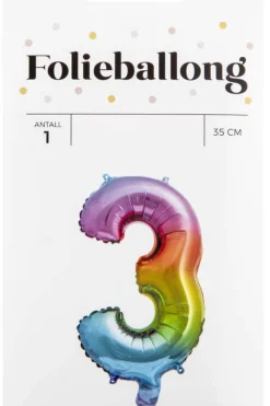 Folieballong Regnbue H: 35 cm