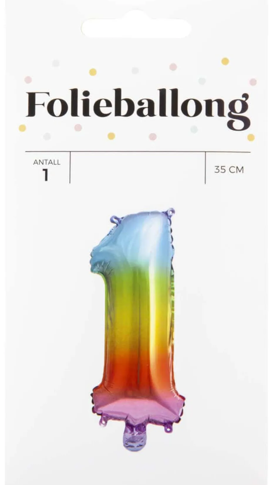 Folieballong Regnbue H: 35 cm