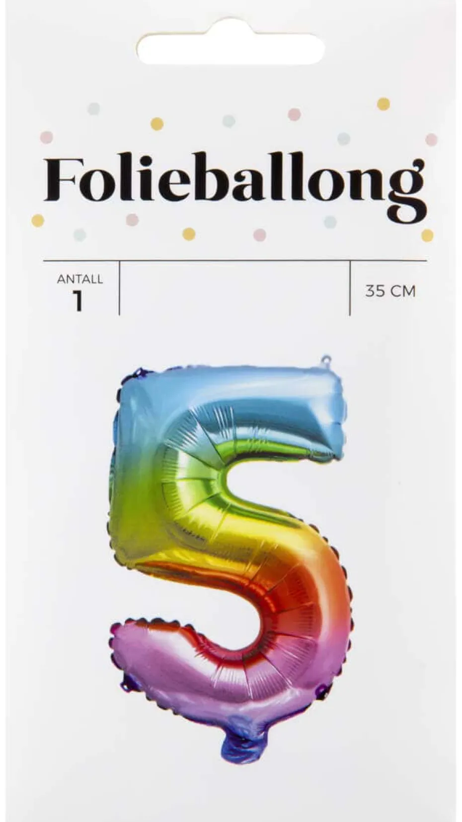 Folieballong Regnbue H: 35 cm