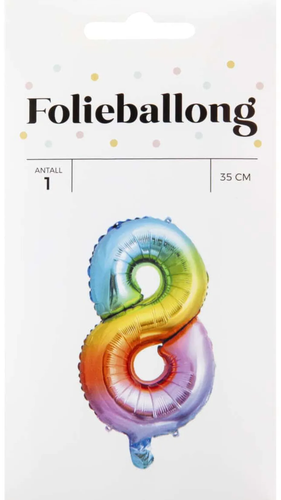 Folieballong Regnbue H: 35 cm