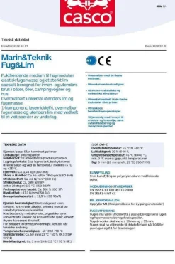 Fugemasse Casco Marin & Teknikk