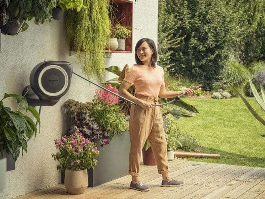 GARDENA 20 meter hvit veggslangeboks
