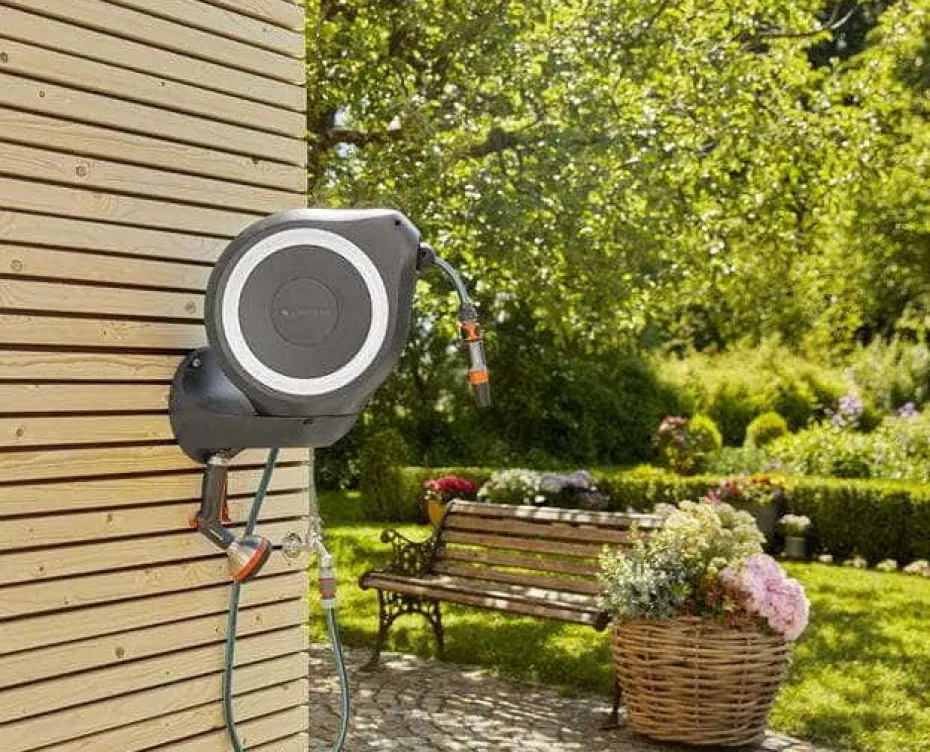 GARDENA 20 meter hvit veggslangeboks