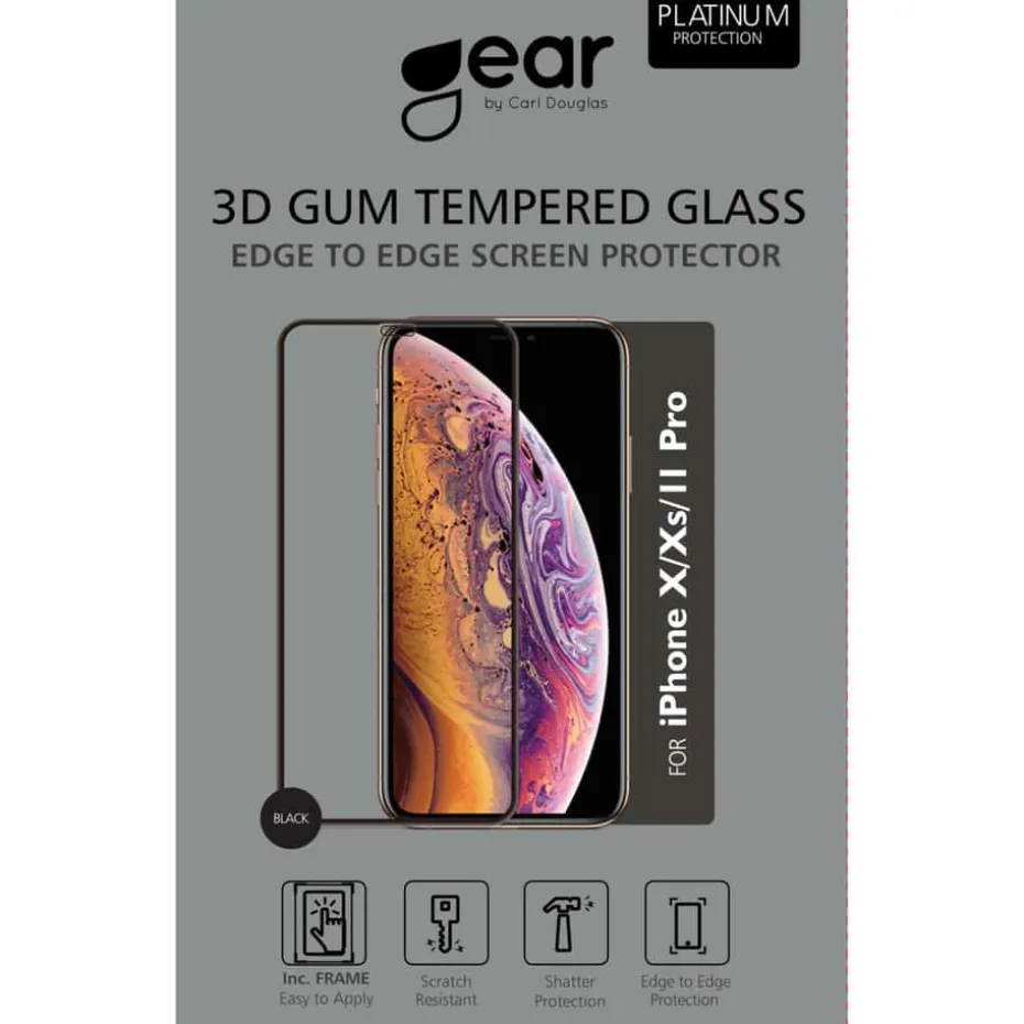 Gear skjermbeskyttelse til iPhone X/Xs/II Pro