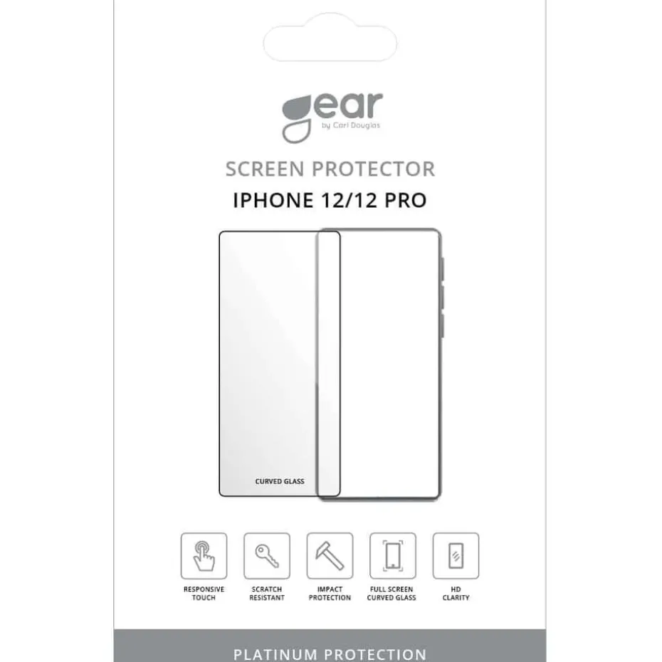 GEAR Tempered Glass 2.5D skjermbeskytter iPhone 12/12 Pro