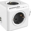 Gelia Powercube 4-veis skjøtekontakt jordet