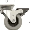 Habo 4110 møbelhjul m/ brems