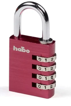 Habo Hengelås med Kode 203-40 Rød Aluminium