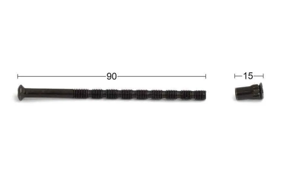 Habo Kappeskrue med hylsemutter 90 mm M5