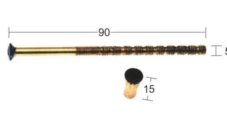 Habo Kappeskrue med hylsemutter 90 mm M5